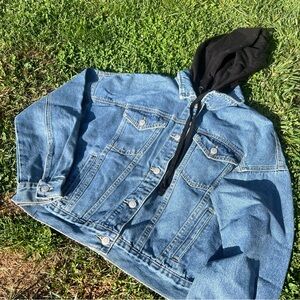 Jean Hoodie with Detachable Hood